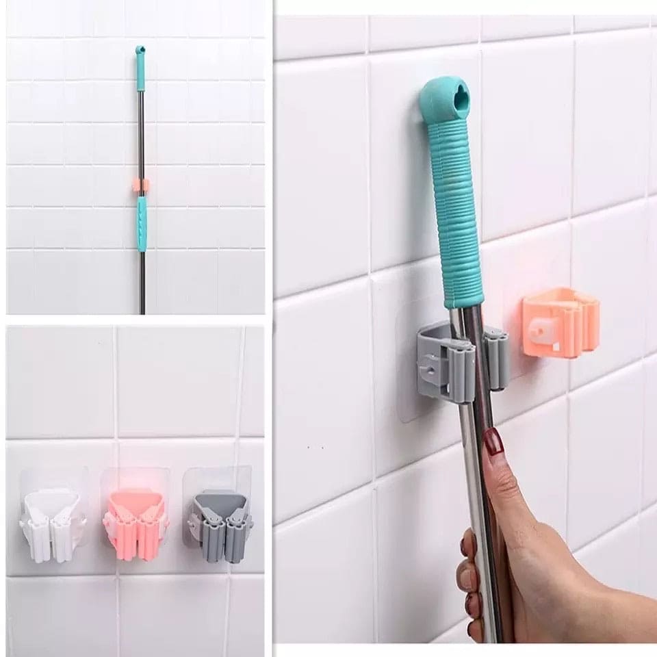 Wall Mounted Mop Holder, Mop Hook Storage Clip, Broom Wall Hanger Wall Mounted Mop Holder, Mop Hook Storage Clip, Broom Wall Hanger